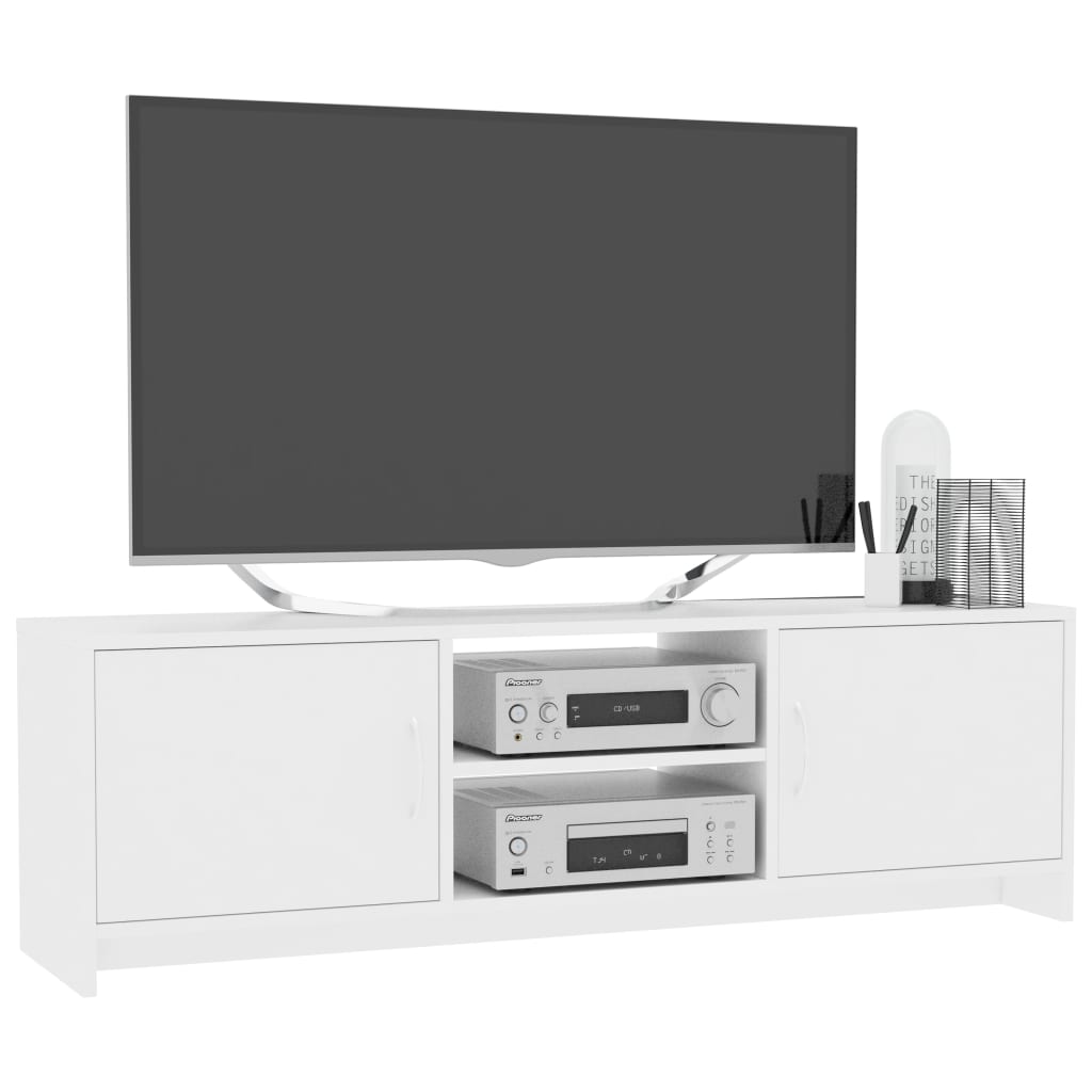 800279 vidaXL TV Cabinet White 120x30x37,5 cm Chipboard