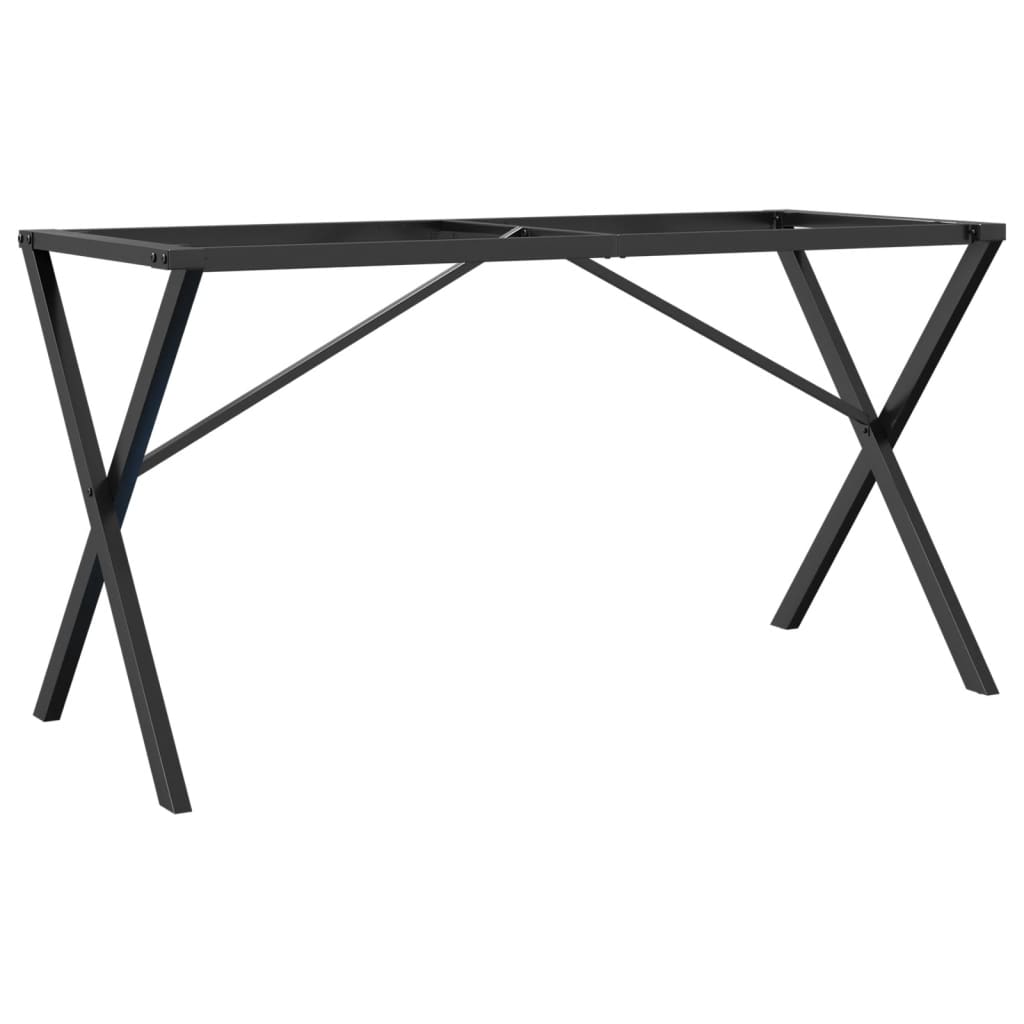 vidaXL Borðfætur fyrir Borðstofuborð X-Frame 120x60x73 cm Steypujárn