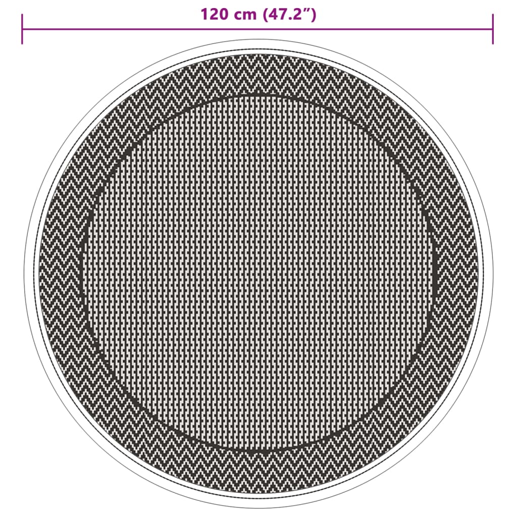 vidaXL Útimotta Græn Ø120 cm PP