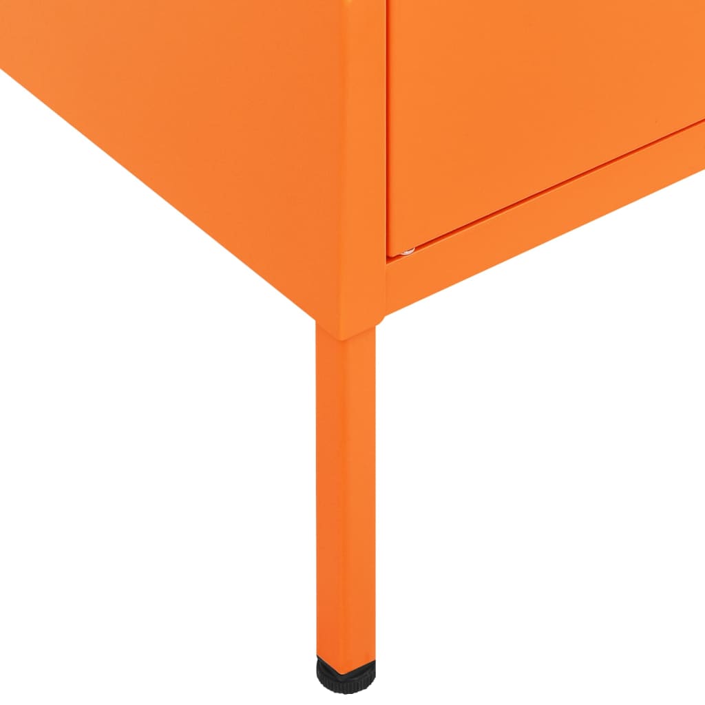 vidaXL Geymsluskápur Appelsínugul 80x35x101,5 cm Stál