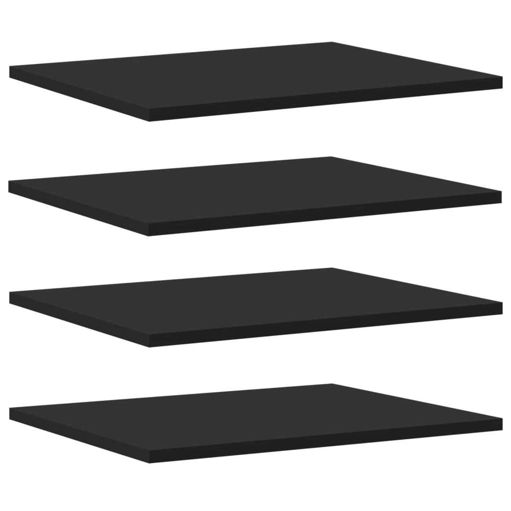 805188 vidaXL Bookshelf Boards 4 pcs Black 40x50x1,5 cm Chipboard