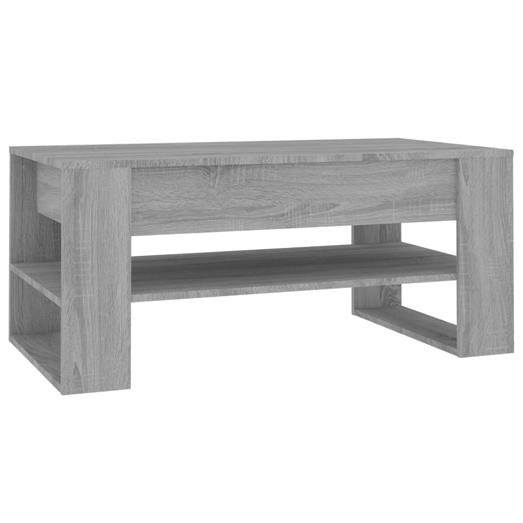 vidaXL Sófaborð Grátt Sonoma 102x55x45 cm Samsettur Viður