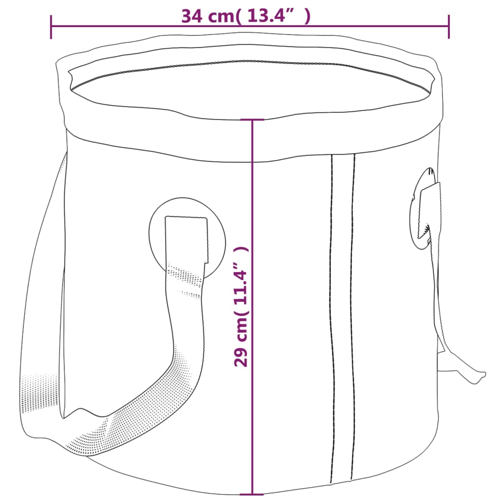 vidaXL Samfellanlegar Fötur 2 stk. Bláar 30 L PVC