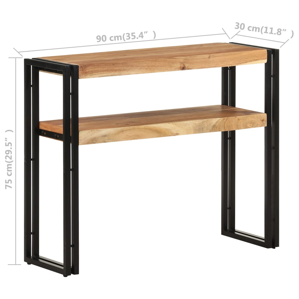321097 vidaXL Console Table 90x30x75 cm Solid Acacia Wood