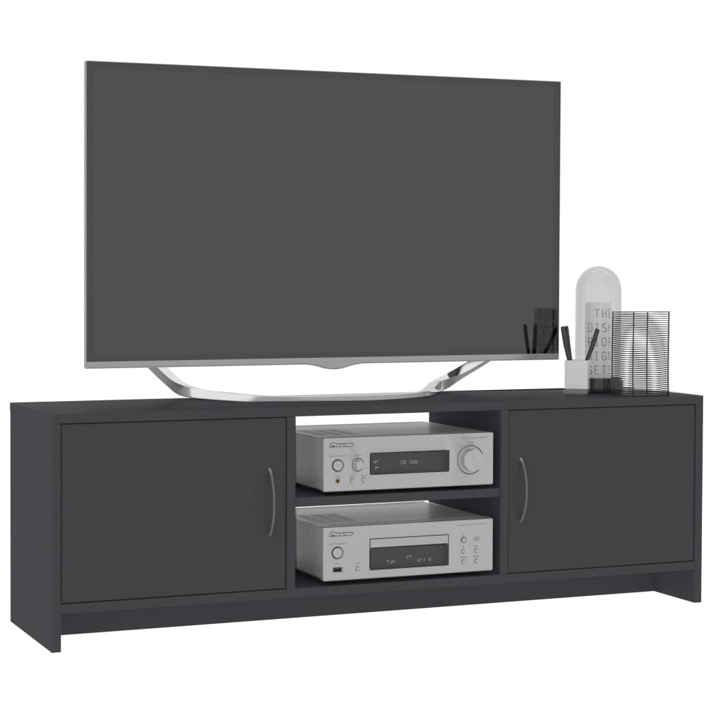 800281 vidaXL TV Cabinet Grey 120x30x37,5 cm Chipboard