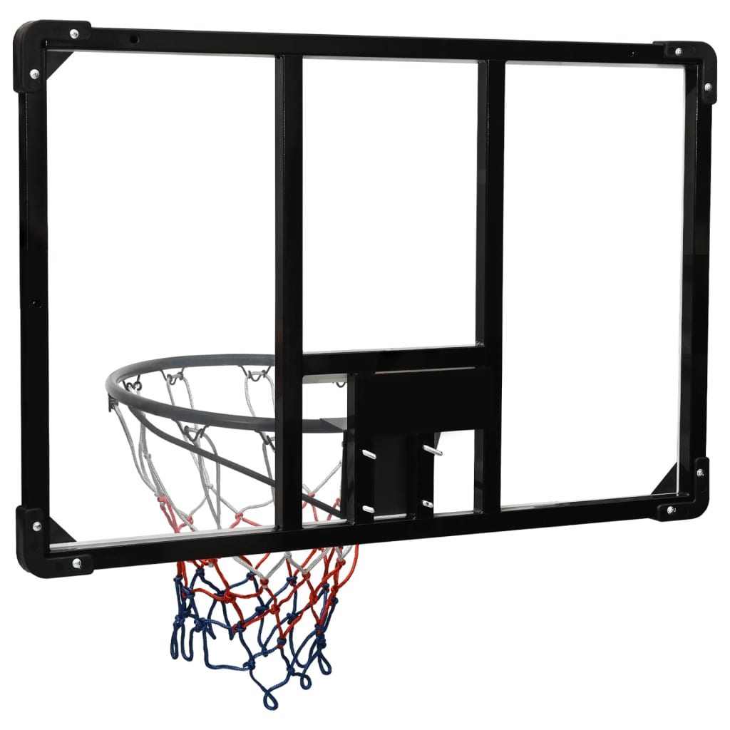 vidaXL Basketball Bakplata Gegnsætt 90x60x2,5 cm Polycarbonate