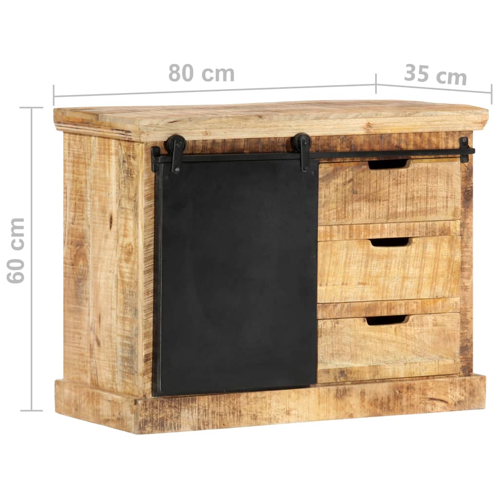 286409 vidaXL Sideboard 80x30x60 cm Solid Mango Wood