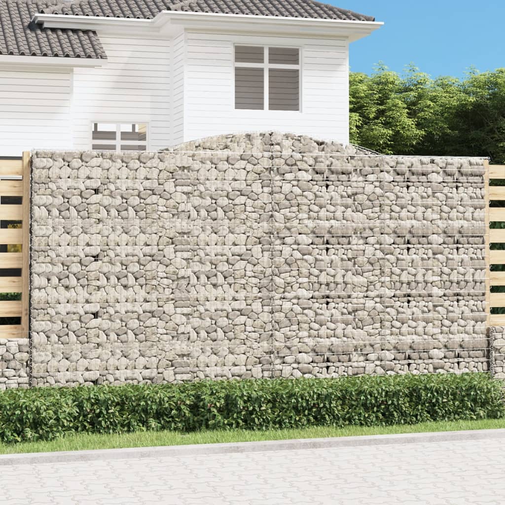 vidaXL Bogadreginn Grjótkassi 25 stk. 400x30x220/240 cm Sinkhúðað Járn