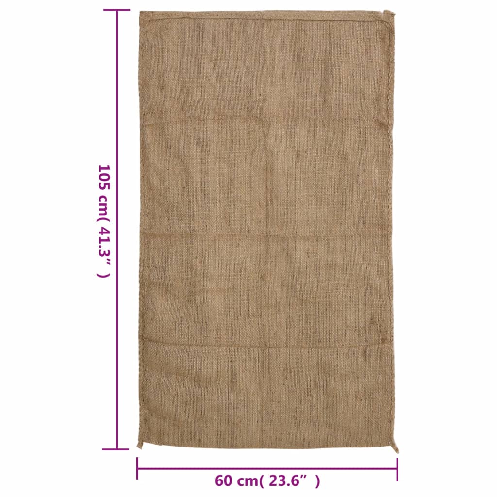 vidaXL Jútusekkir 10 stk. 60x105 cm 100% Júta 340 g/fm