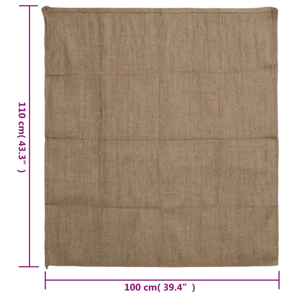 vidaXL Jútusekkir 10 stk. 100x110 cm 100% Júta 340 g/fm