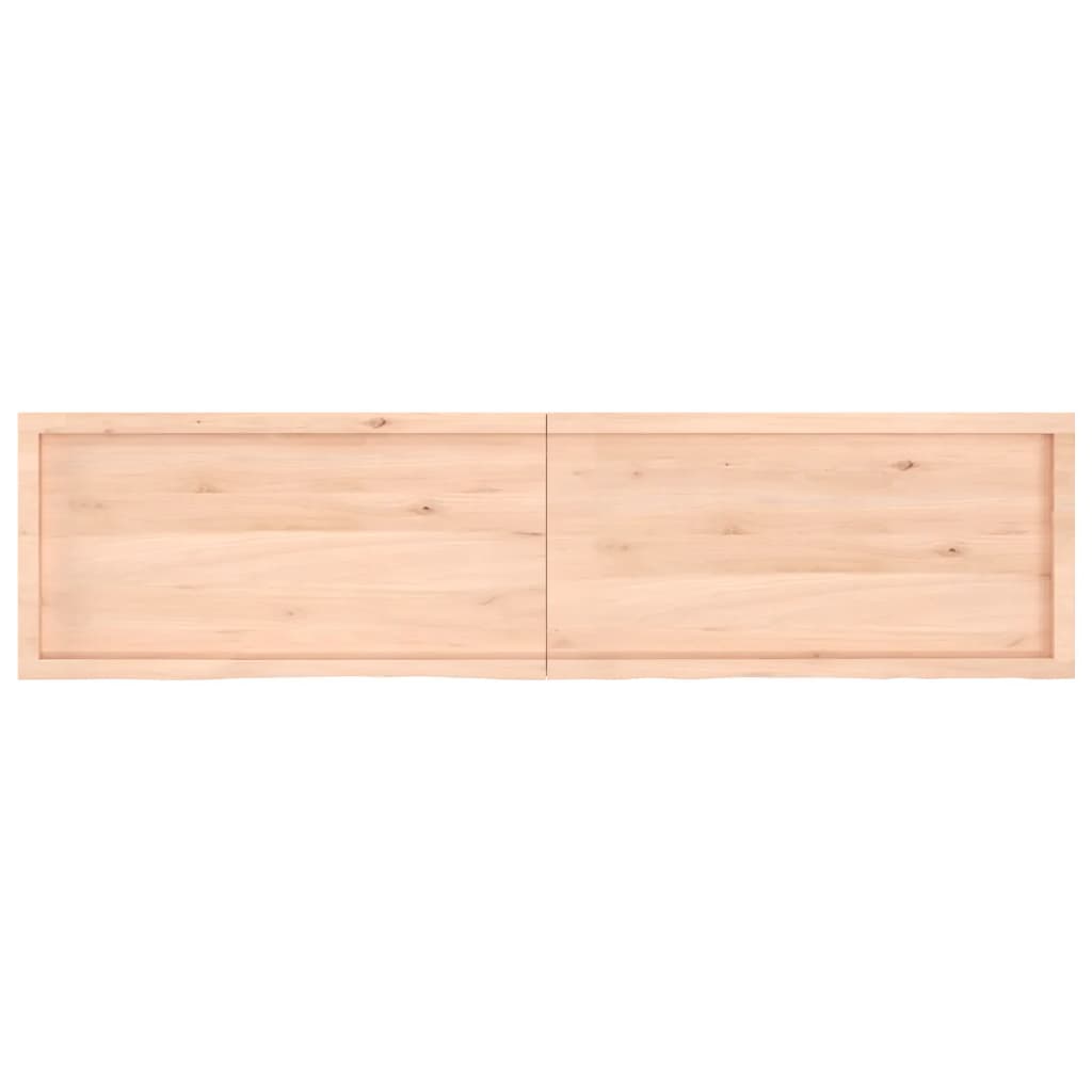 vidaXL Vegghilla 200x50x(2-6) cm Ómeðhöndlaður Gegnheill Eikarviður