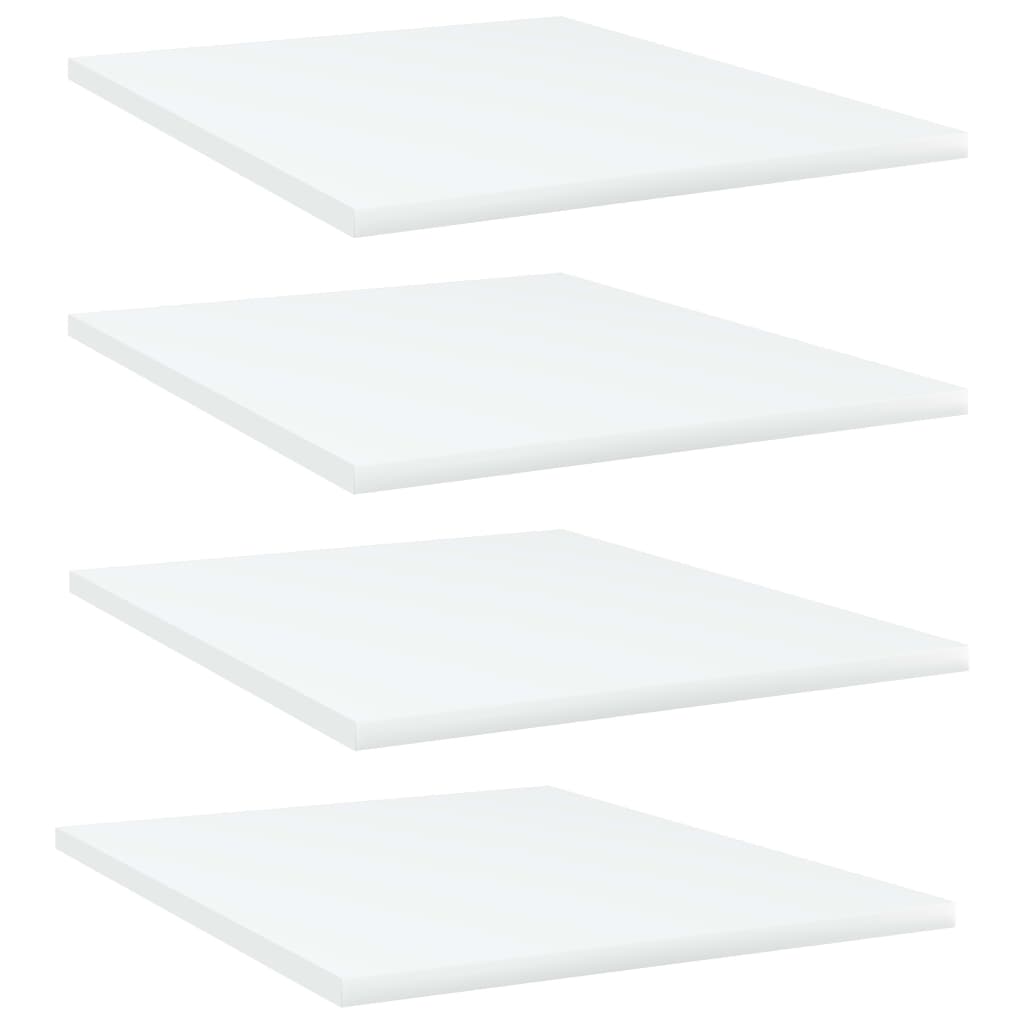805186 vidaXL Bookshelf Boards 4 pcs White 40x50x1,5 cm Chipboard
