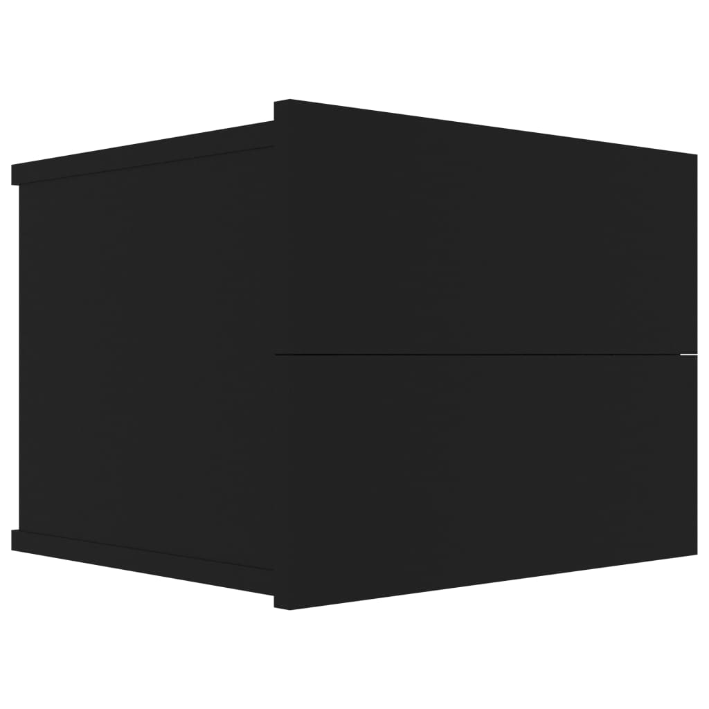 801056 vidaXL Bedside Cabinets 2 pcs Black 40x30x30 cm Chipboard