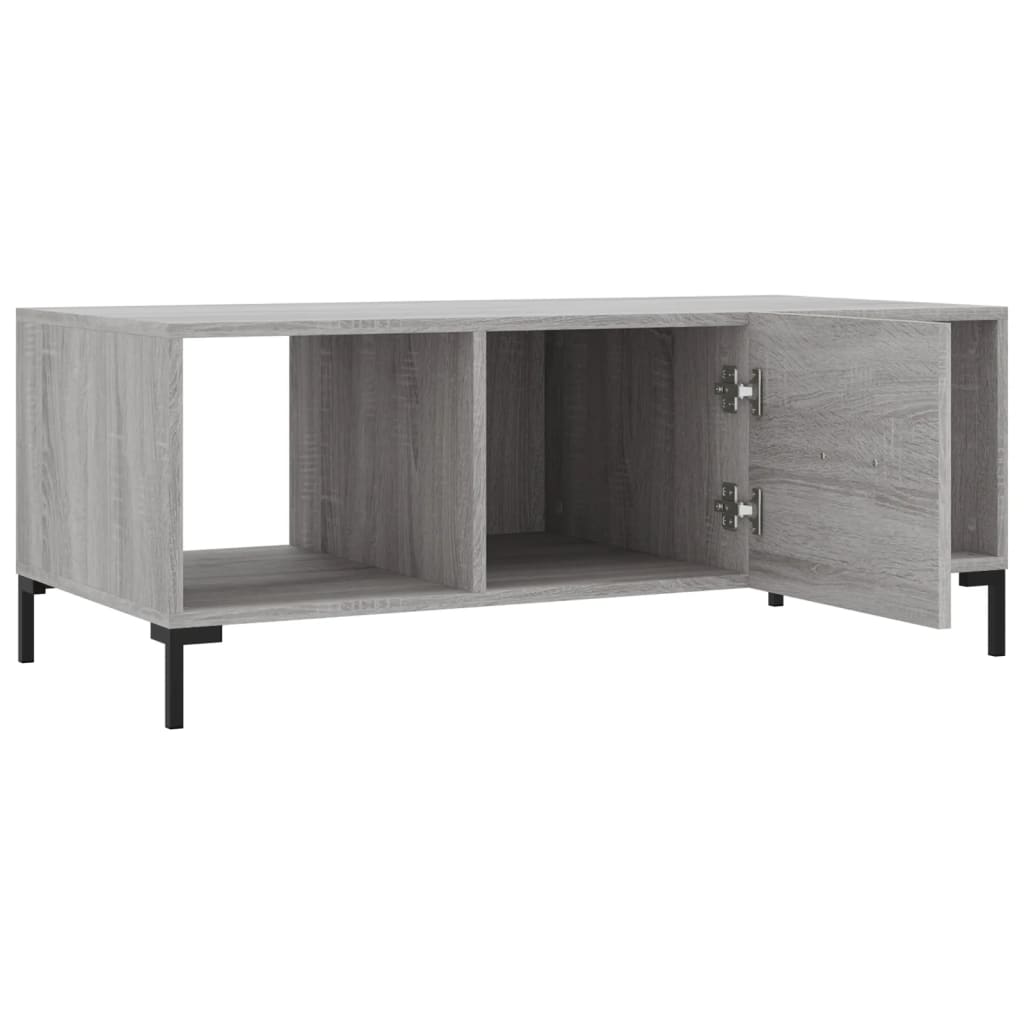 vidaXL Sófaborð Grátt Sonoma 102x50x40 Samsettur Viður