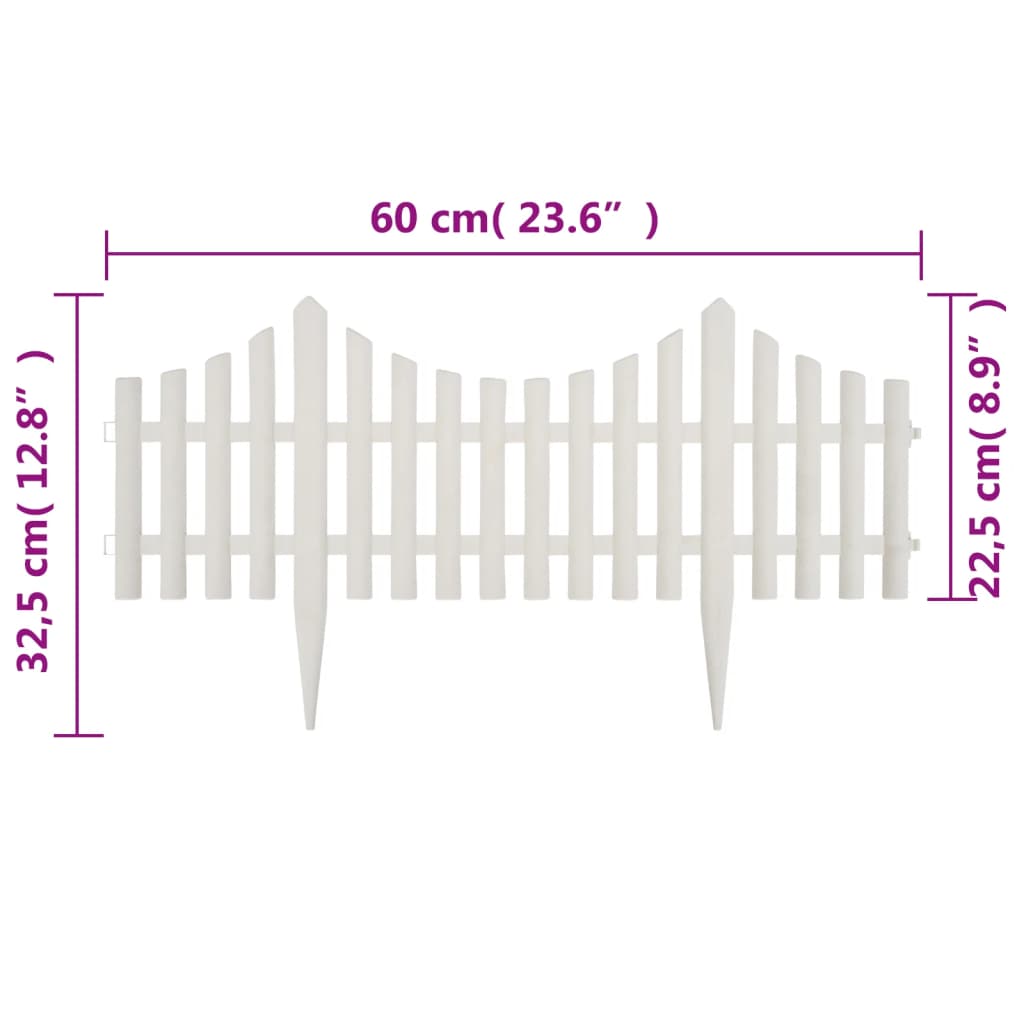 Hvítir Beðkantar 17 stk. / 10 m