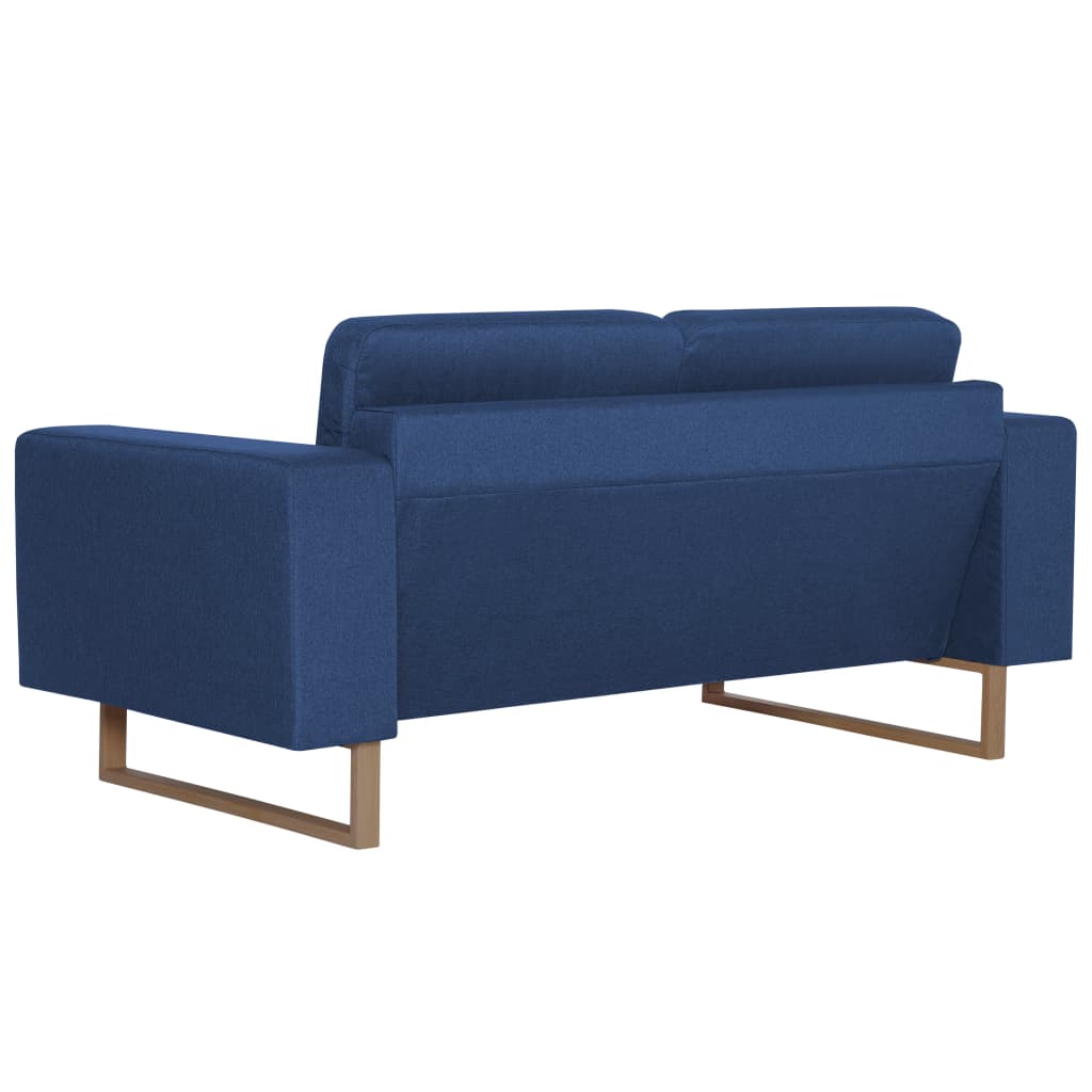 281385 vidaXL 2-Seater Sofa Fabric Blue