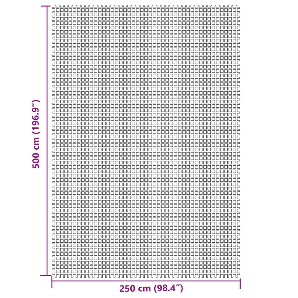 vidaXL Útilegumotta krem 5x2,5 m